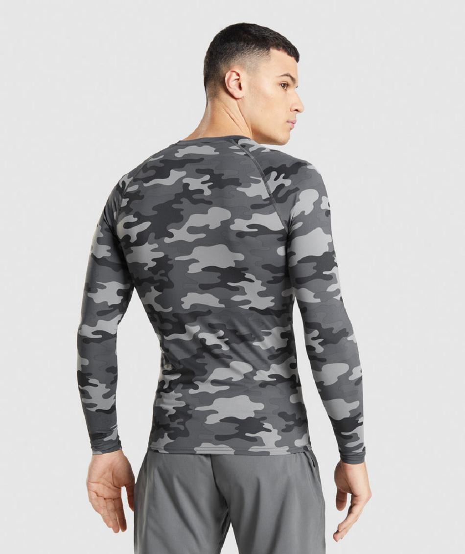 Long Sleeve Gymshark Element Baselayer Top Hombre Gris | CO 3481AHK